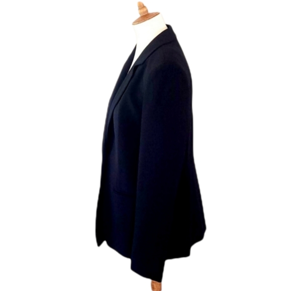 NWT Lafayette 148 Classic Black 2 Button Crepe Blazer 14 - Picture 5 of 9